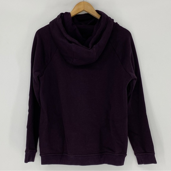 Nike Purple Plum with Silver Sparkle Logo Cowl Neck Hoodie Sz Med - Picture 13 of 14